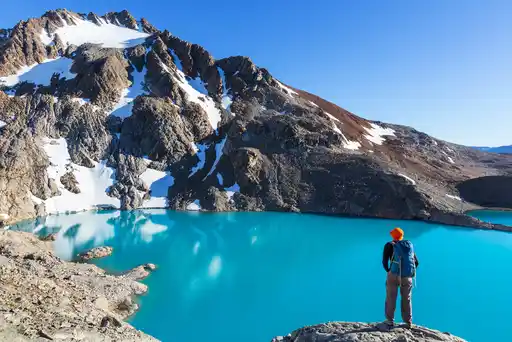ARG Argentina Patagonia Blue Pool Mountain Hiker Galyna Andrushko Min