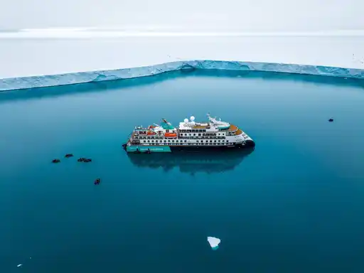 Glacier Shelf Aerial Ice Landscape