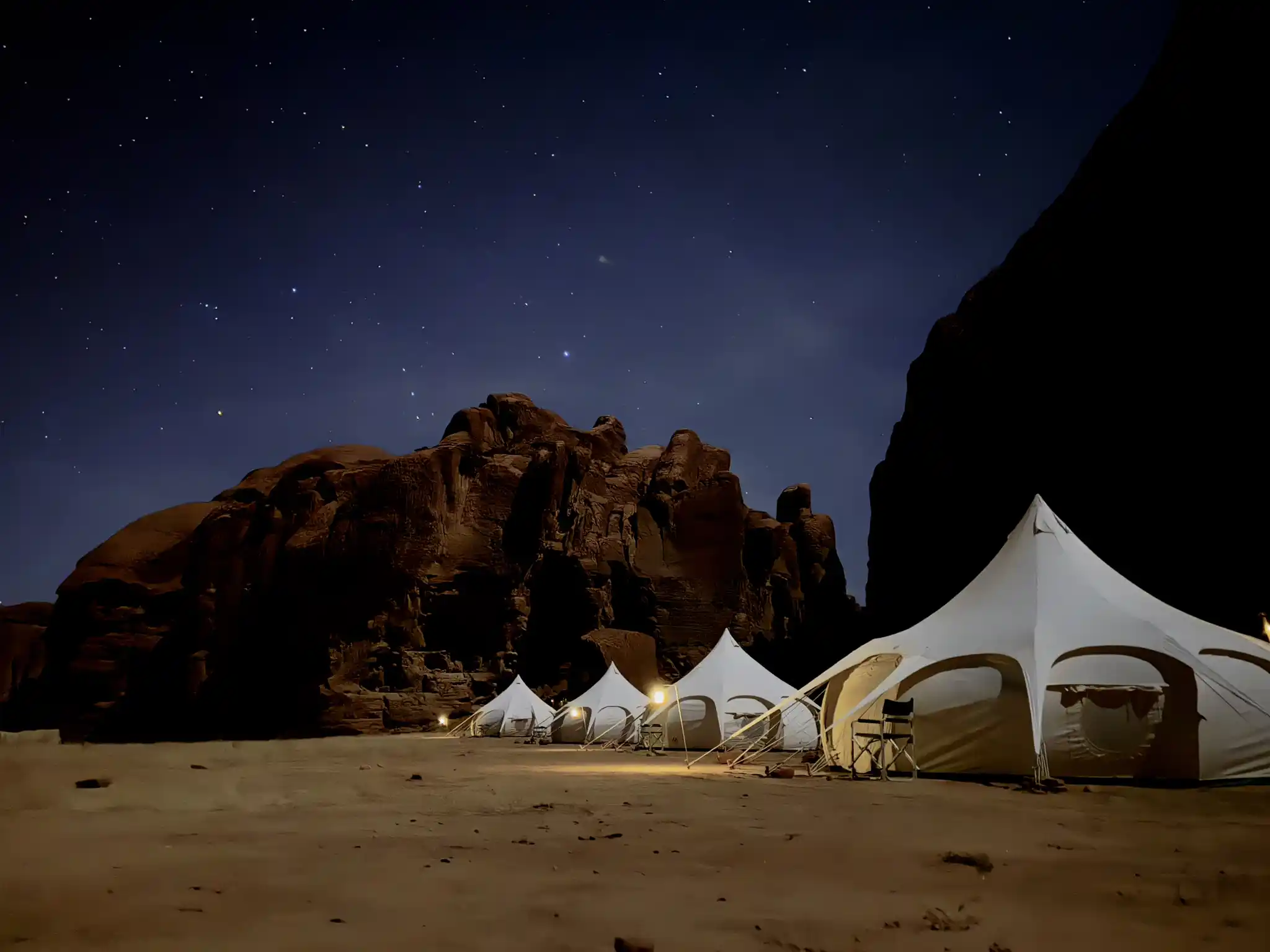 Warda Camp at night
