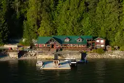 Lodge And Dock At Klahoose Wildenress Resort