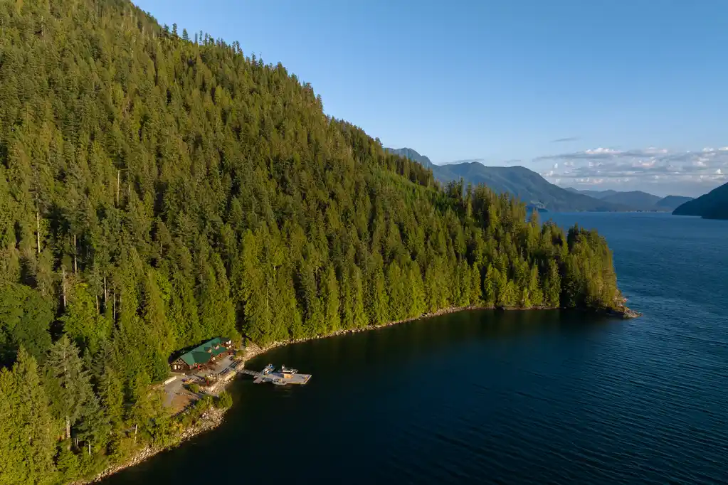 Klahoose Wilderness Resort From The Air