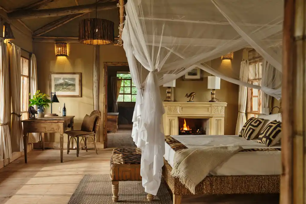 Kibale Lodge Deluxe Bedroom Wide Kibale Uganda Volcanoessafaris