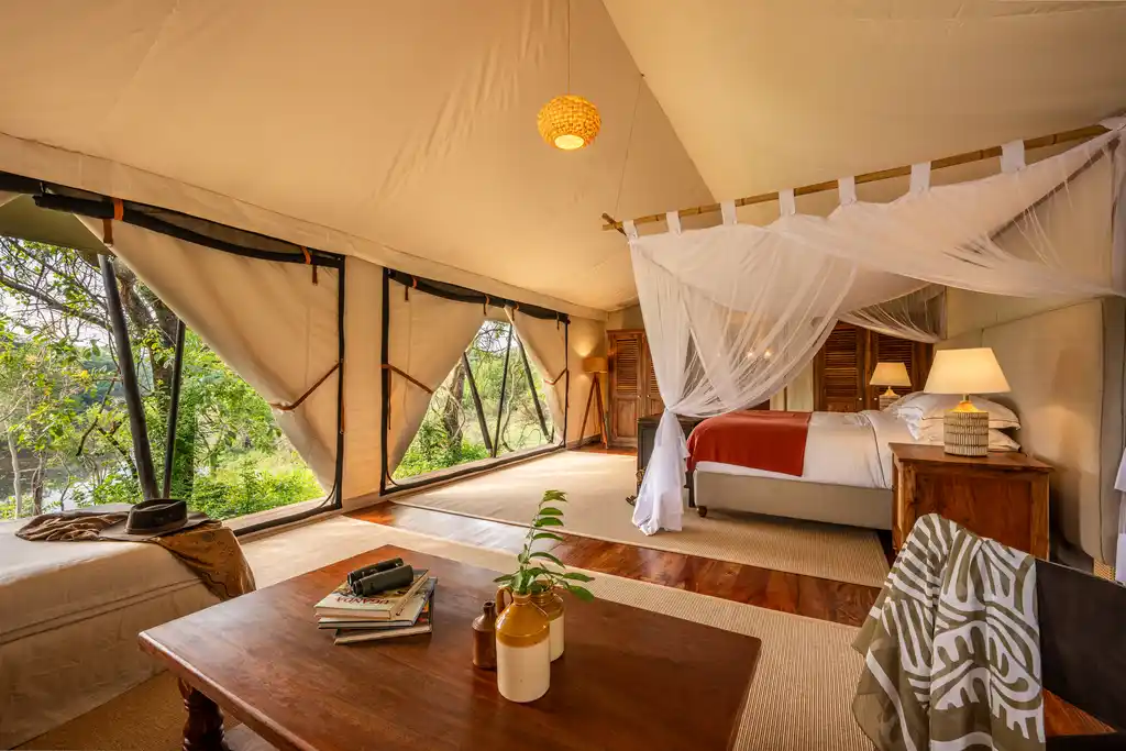 Bedroom From Living Space Kulu Ora Murchinson Falls Uganda Honourway